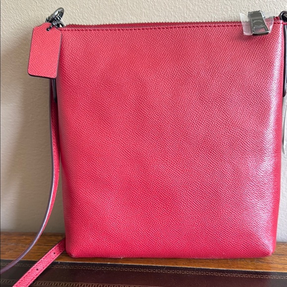 COPY - Coach Red Pebbled Leather Crossbody Bag - Picture 2 of 4